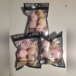 Bazic Beauty Blending Sponges Value Pack Set Of 3 Packages NWT